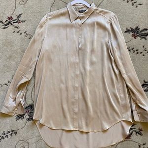 Massimo Dutti caramel button down shirt